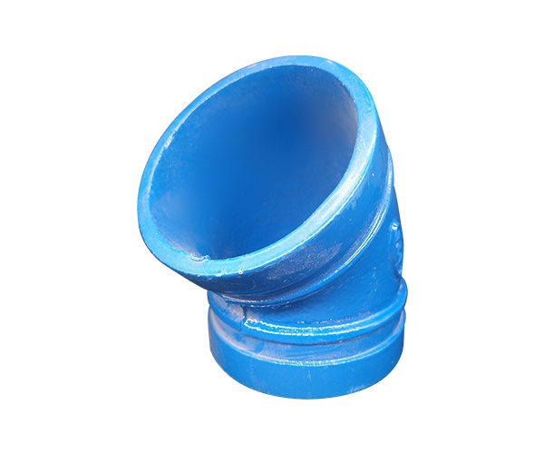 沟槽涂塑45度弯头